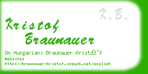 kristof braunauer business card